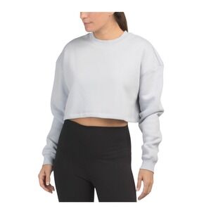 IVL Collective Cropped Sweatshirt Light Gray Dawn Fleece S